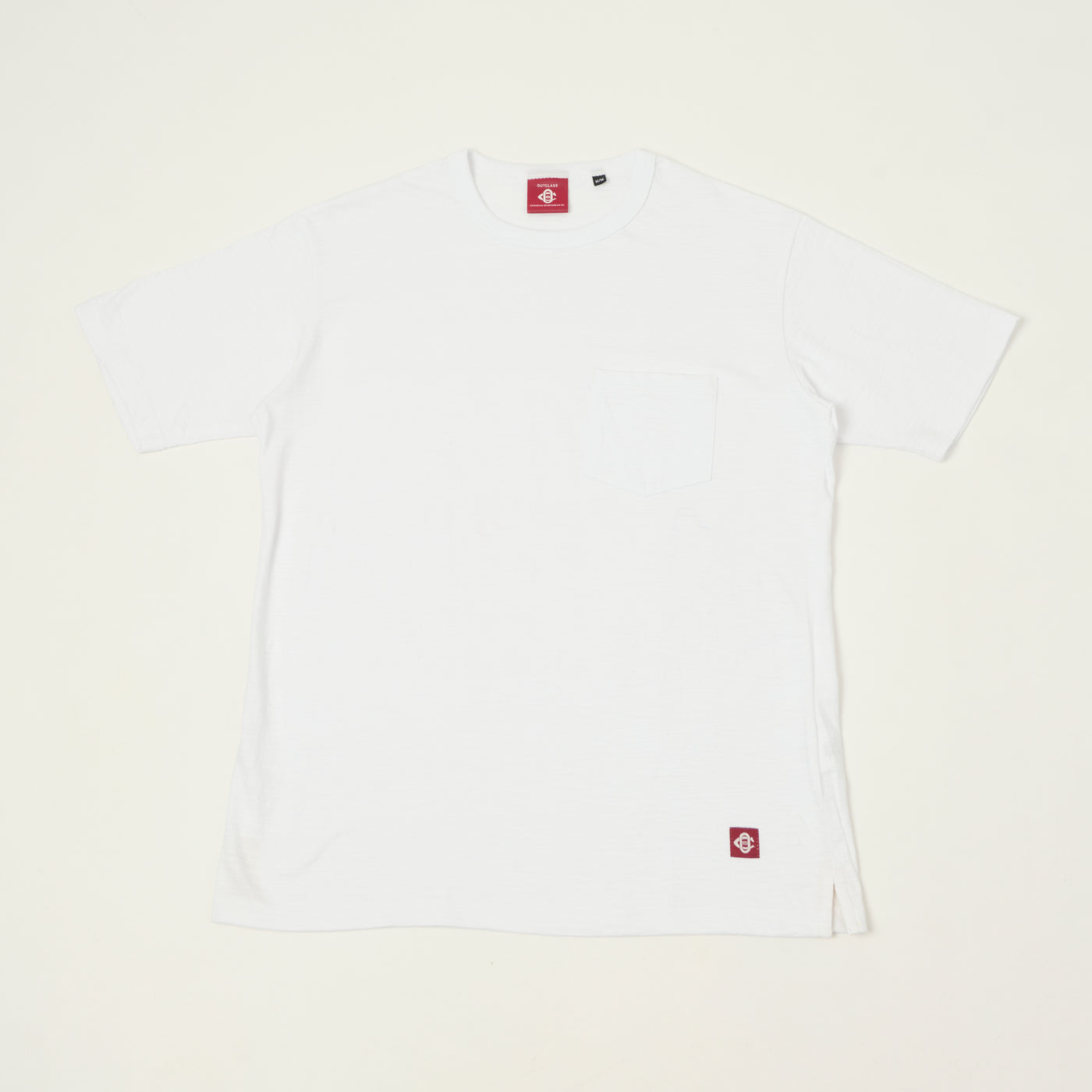Outclass Slub Knit Pocket T-Shirt - White