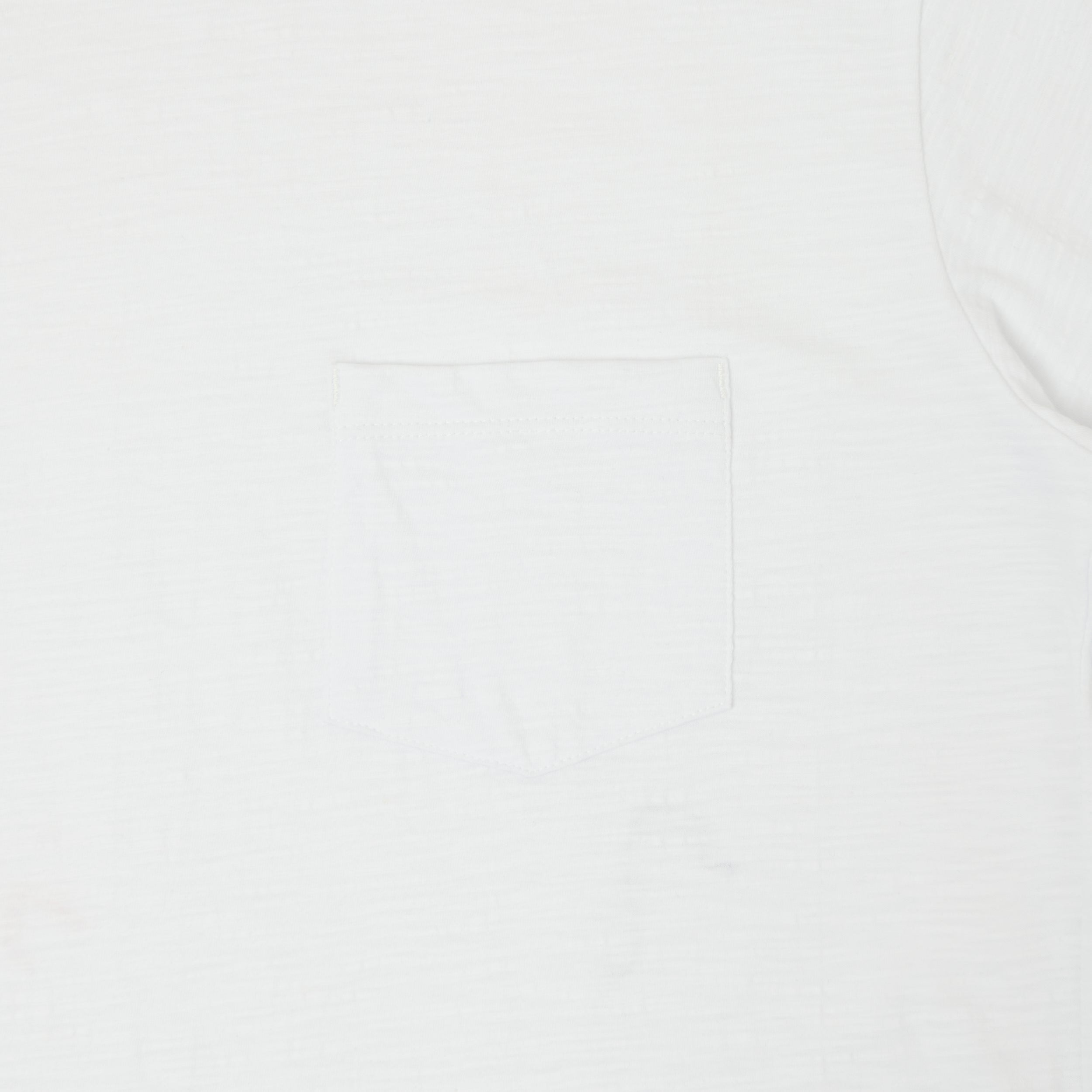 Outclass Slub Knit Pocket T-Shirt - White