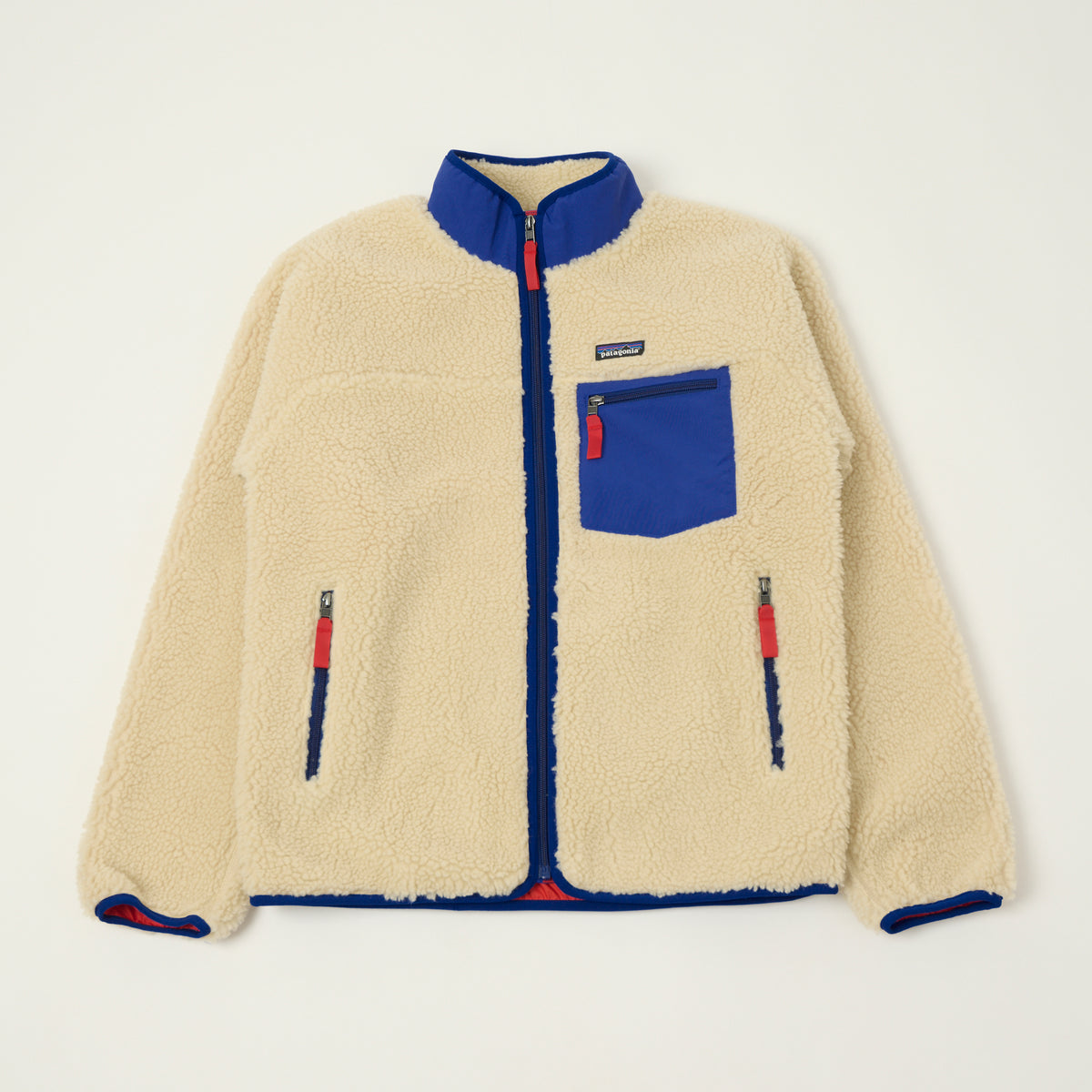 Patagonia Classic Retro-X Fleece Jacket - Dark Natural/Cobalt Blue