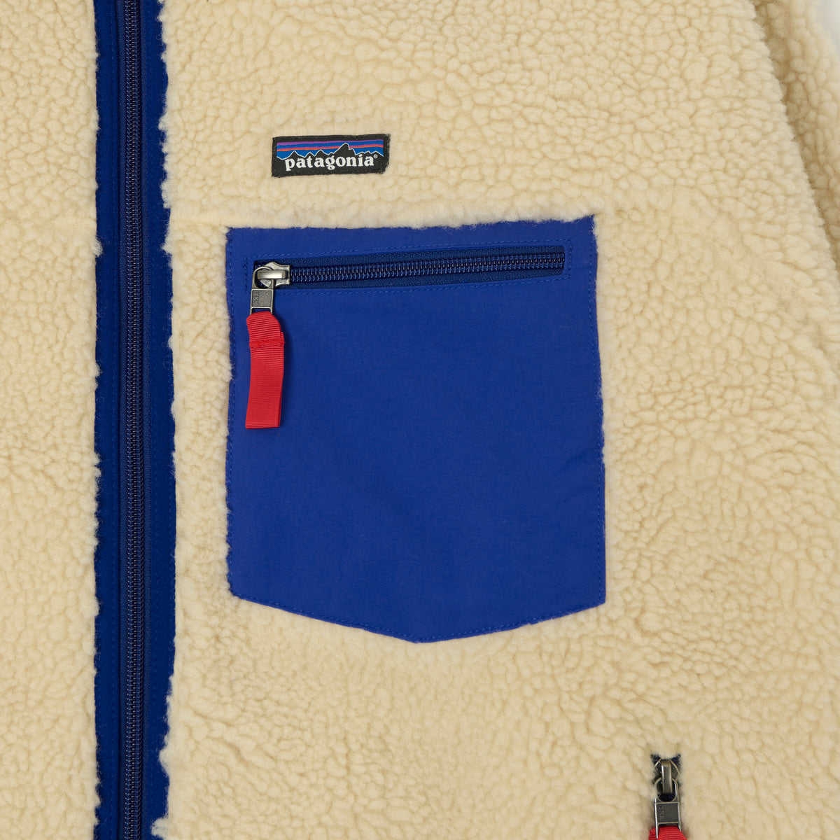 Patagonia Classic Retro-X Fleece Jacket - Dark Natural/Cobalt Blue