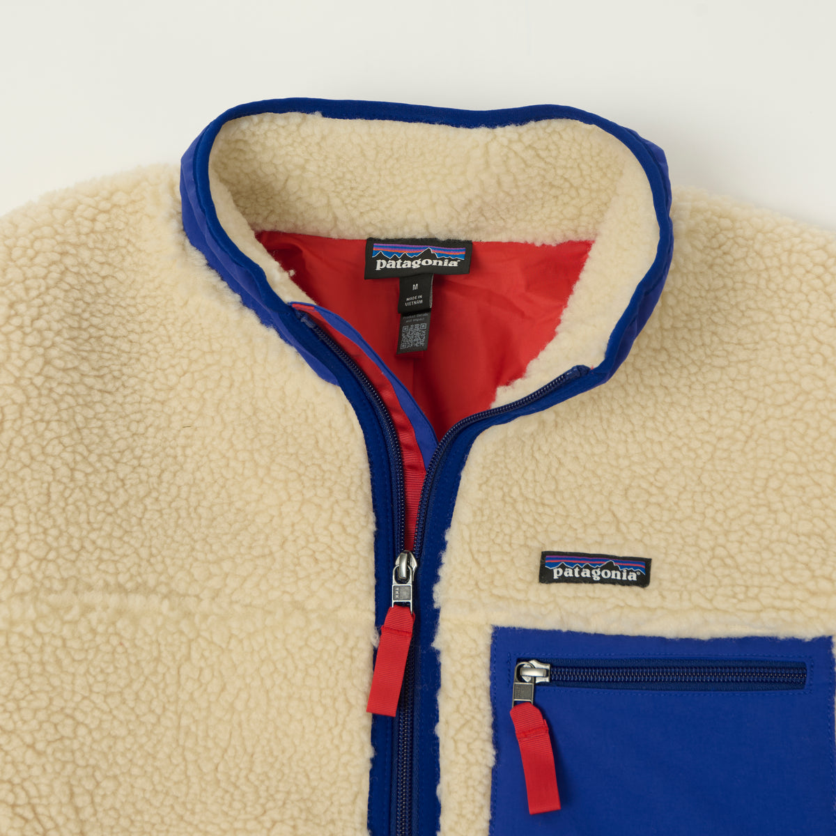 Patagonia Classic Retro-X Fleece Jacket - Dark Natural/Cobalt Blue