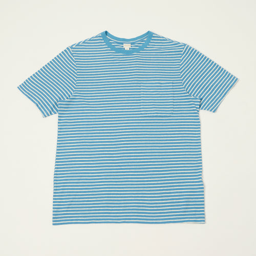 Patagonia Trail Harbor Striped Pocket Tee - Shore Blue