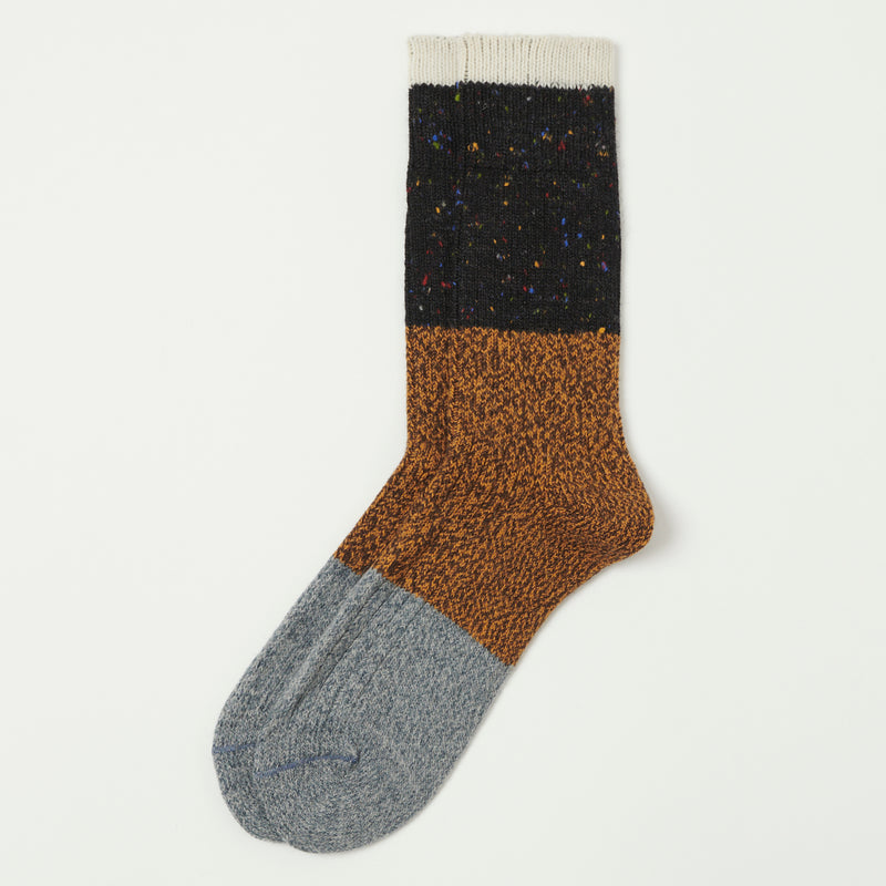 Patapaca Cosmic Tri Sock - Night/Gold