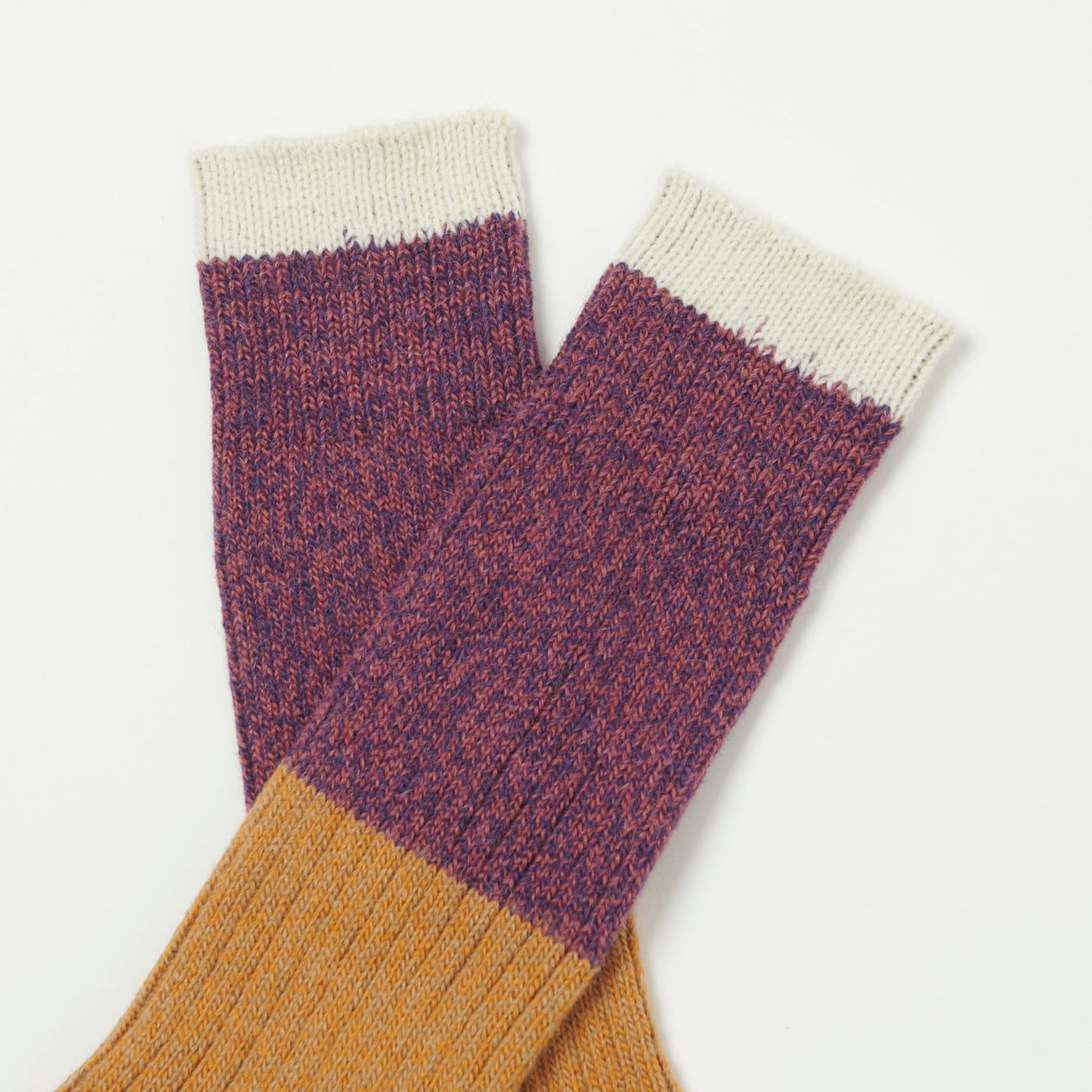 Patapaca Hap Trio Sock - Wine/Mustard/Grey