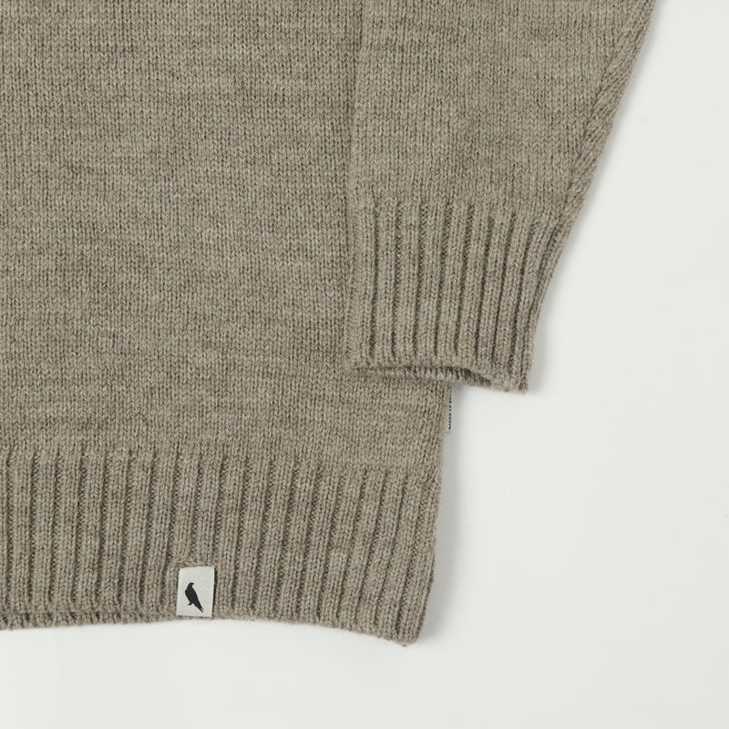 Peregrine Makers Stitch Polo Neck Jumper - Oak