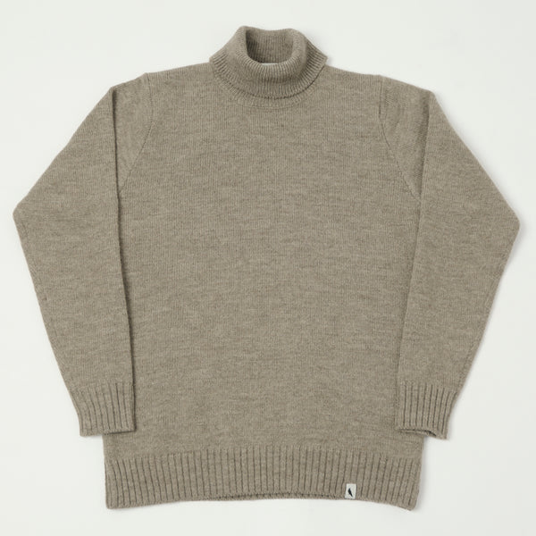 Peregrine Makers Stitch Polo Neck Jumper - Oak