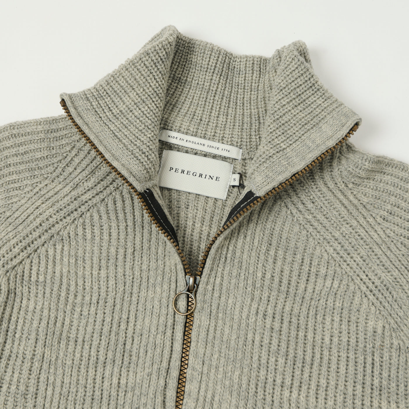 Peregrine Ford Quarter Zip Jumper - Light Grey