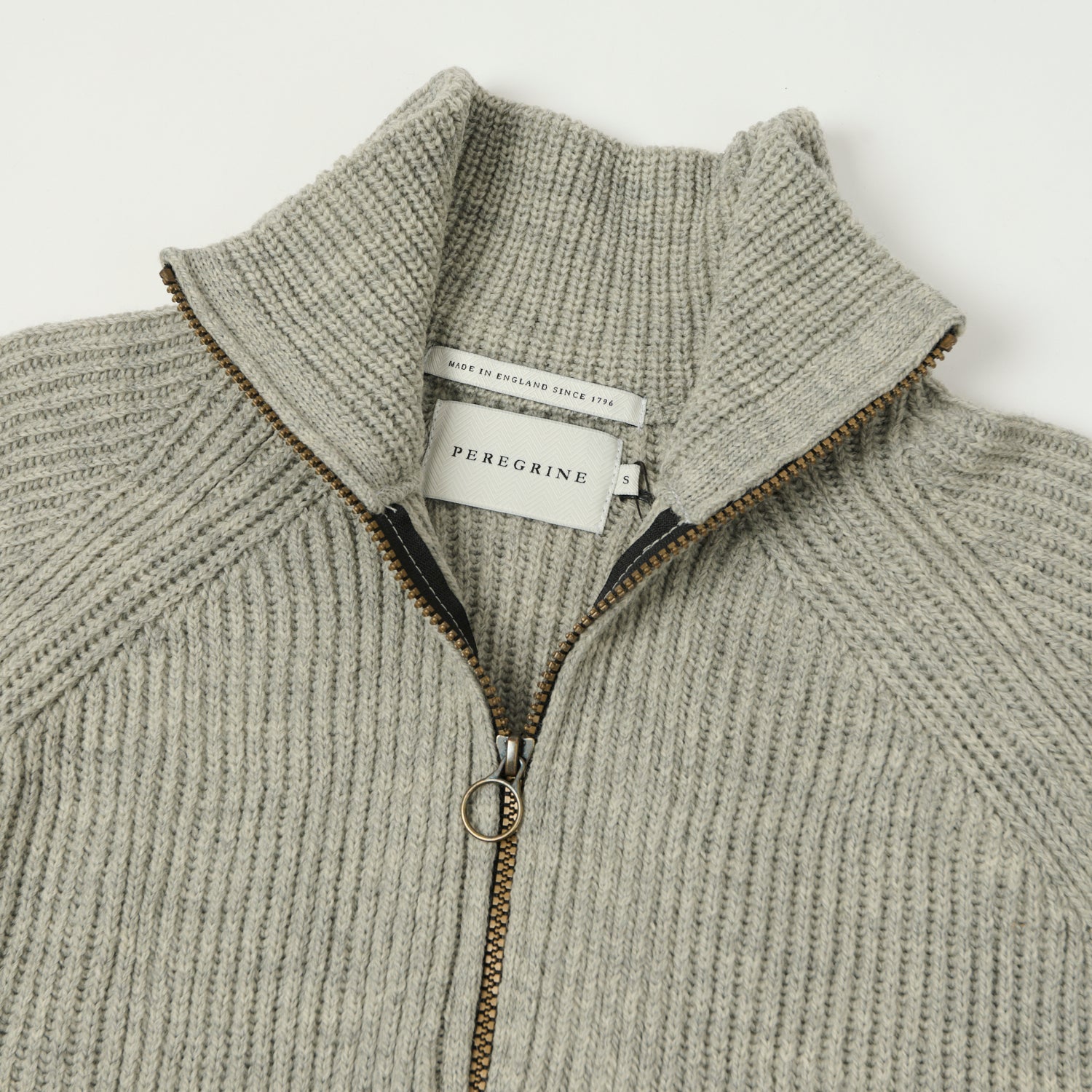 Peregrine Ford Quarter Zip Jumper - Light Grey