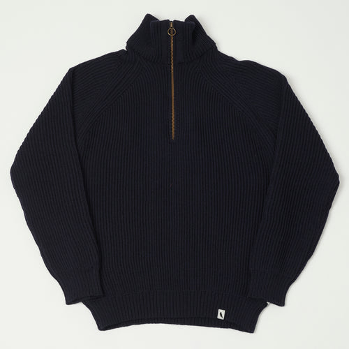 Peregrine Ford Quarter Zip Jumper - Navy