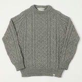 Peregrine Hudson Aran Jumper - Steel