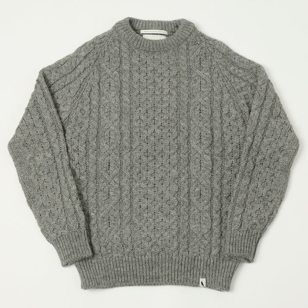 Peregrine Hudson Aran Jumper - Steel