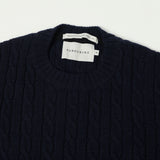 Peregrine Makers Stitch Cable Crew - Navy