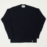 Peregrine Makers Stitch Cable Crew - Navy