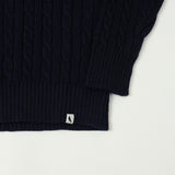 Peregrine Makers Stitch Cable Crew - Navy