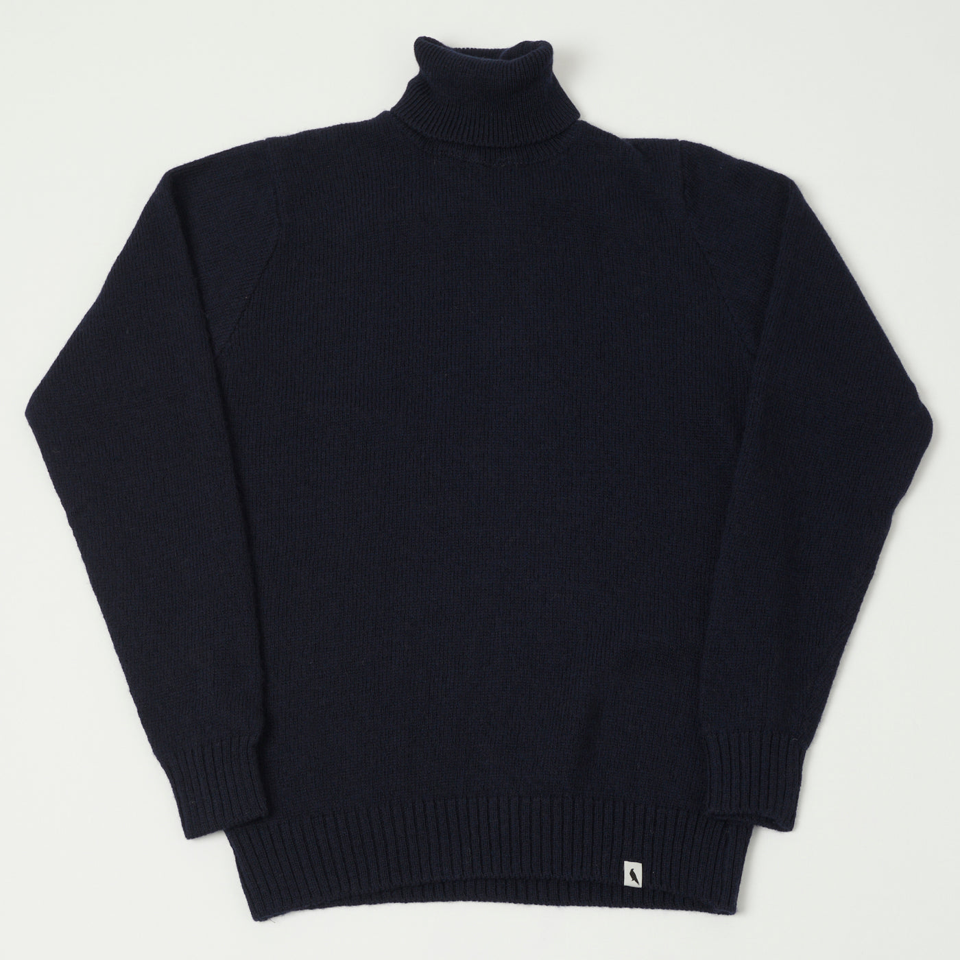 Peregrine Makers Stitch Polo Neck Jumper - Navy