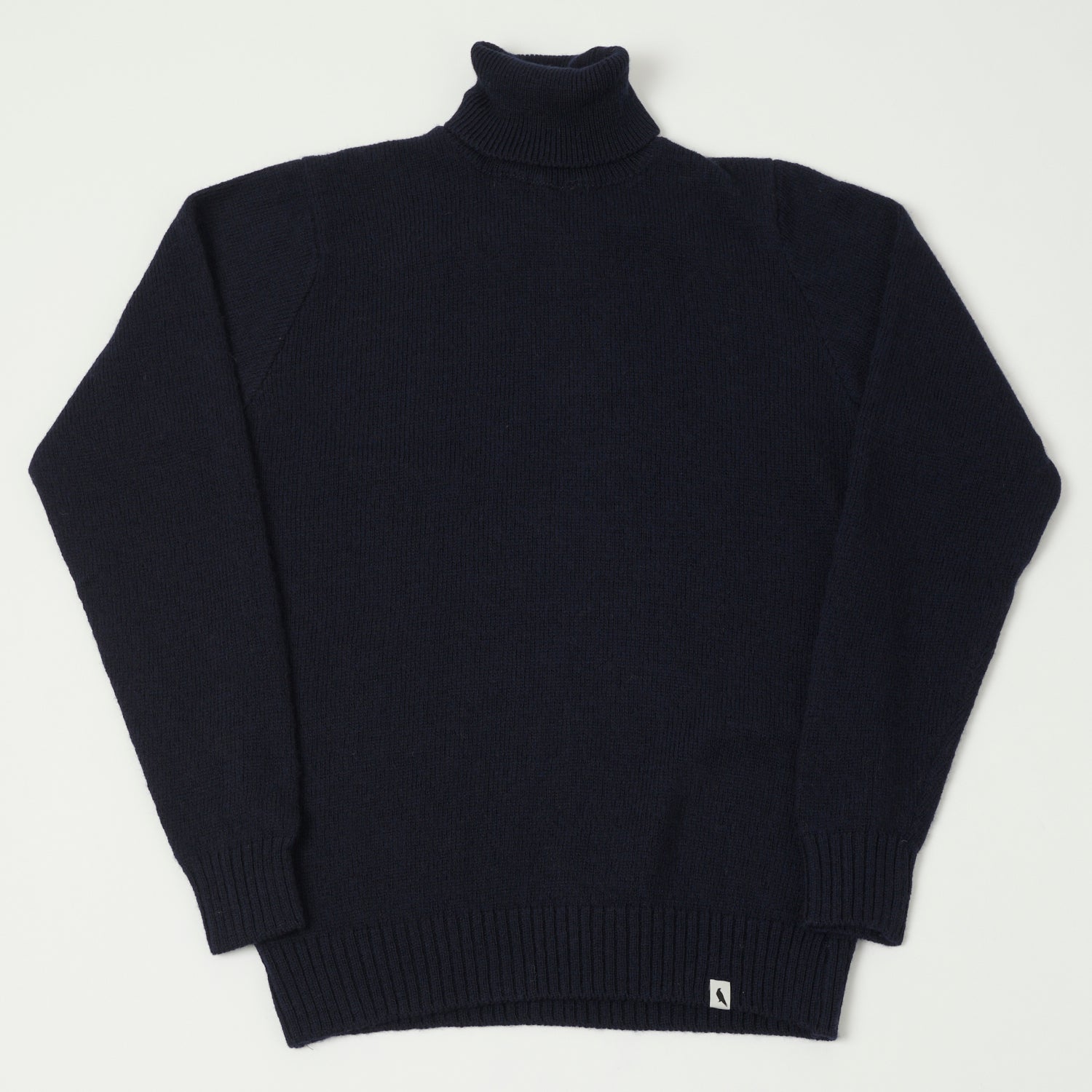 Peregrine Makers Stitch Polo Neck Jumper - Navy