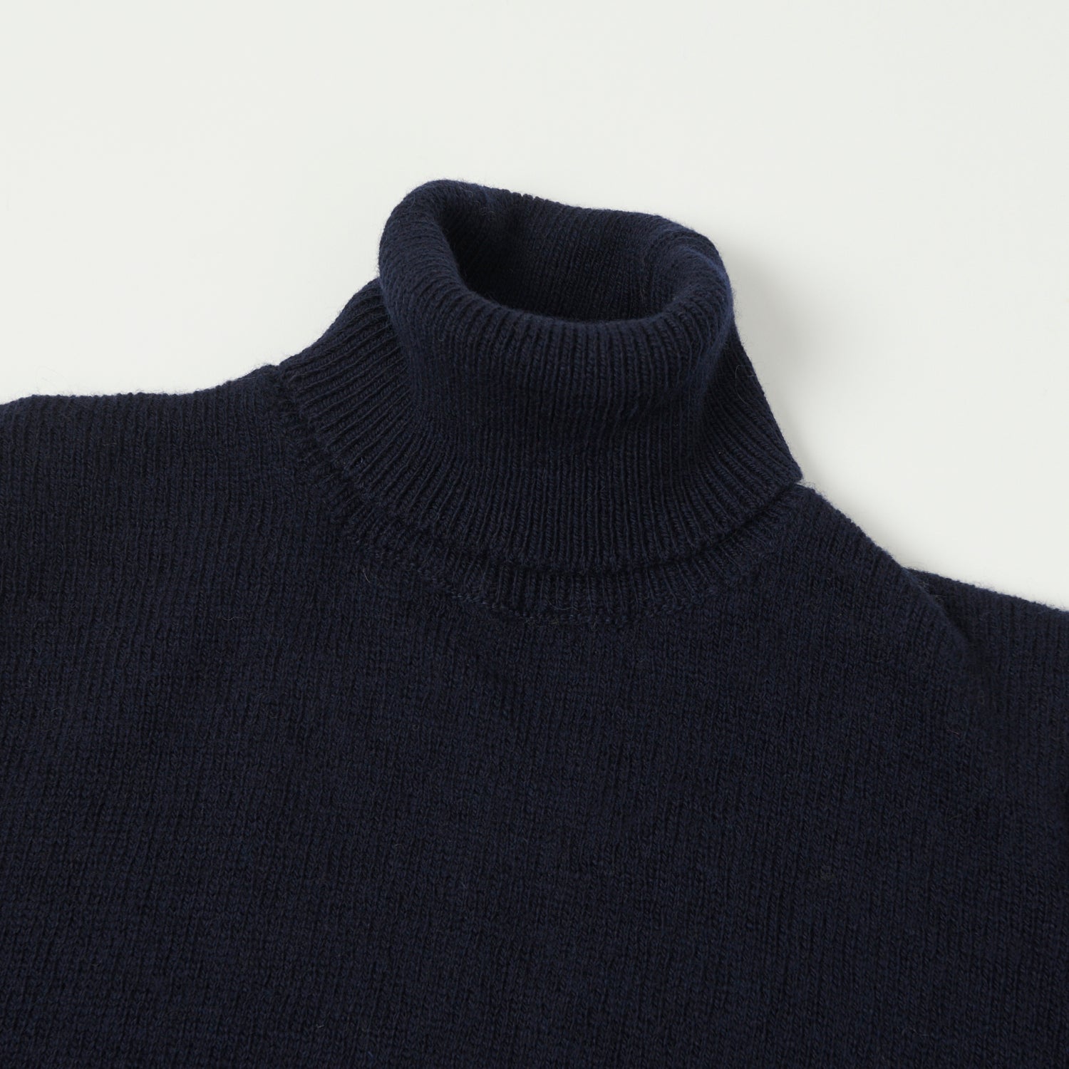 Peregrine Makers Stitch Polo Neck Jumper - Navy | SON OF A STAG