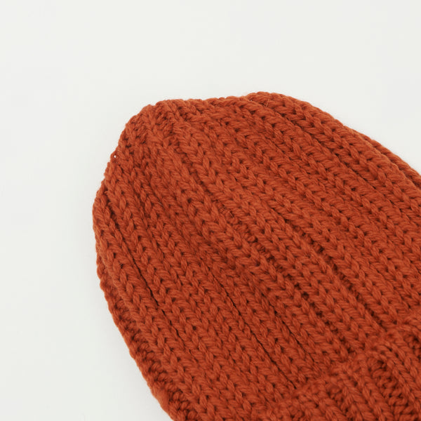 Peregrine Ribbed Beanie - Orange