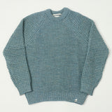 Peregrine Waffle Crew Neck Jumper - Seafoam