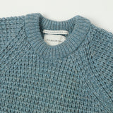 Peregrine Waffle Crew Neck Jumper - Seafoam