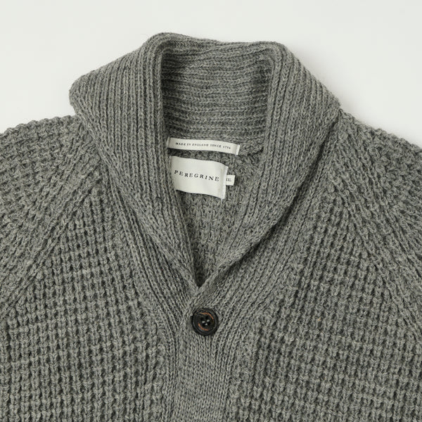 Peregrine Waffle Shawl Cardigan - Steel