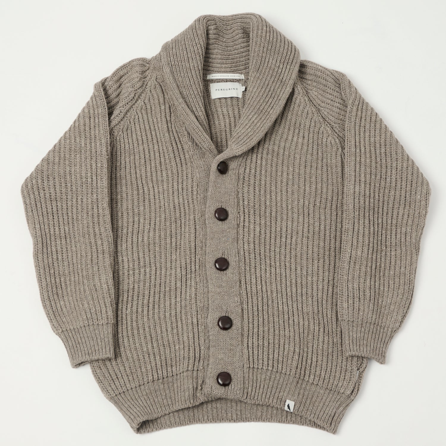 Peregrine Wilkinson Shawl Collar Cardigan - Oak