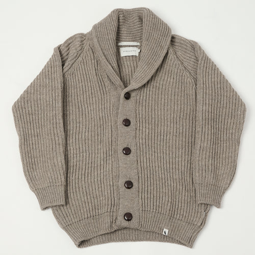 Peregrine Wilkinson Shawl Collar Cardigan - Oak