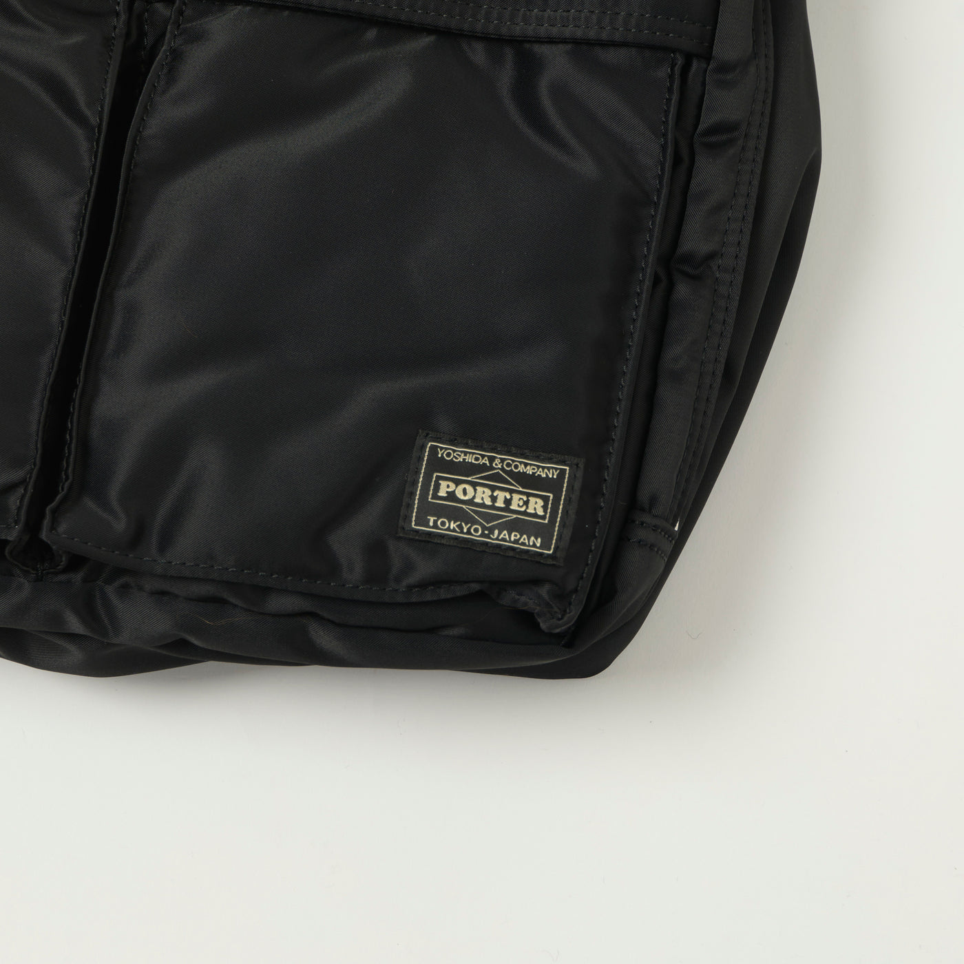 Porter-Yoshida & Co. Bio-Nylon Tanker Large Zipped Sling Bag - Black