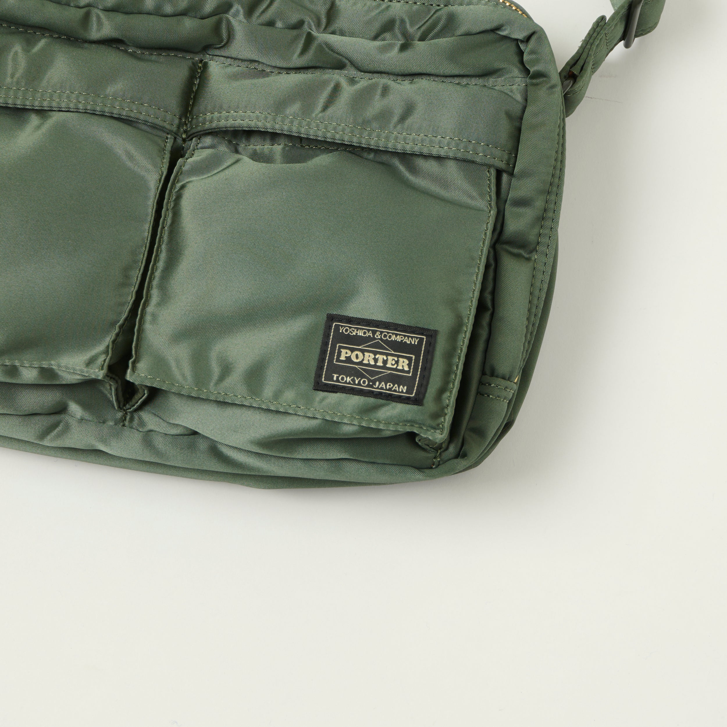 Porter-Yoshida & Co Bio Tanker Zipped Sling Bag - Sage Green – SON