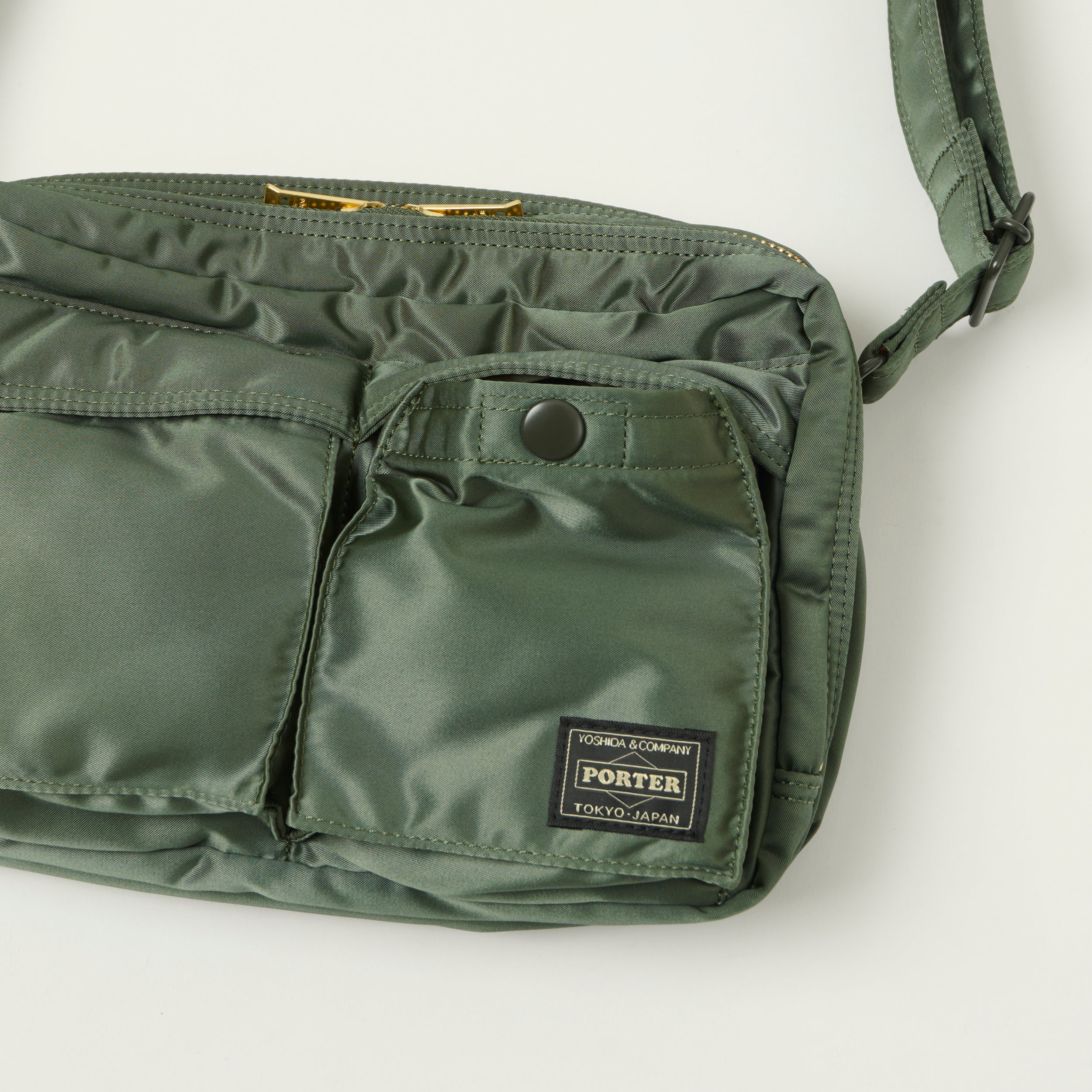 Porter-Yoshida & Co Bio Tanker Zipped Sling Bag - Sage Green – SON
