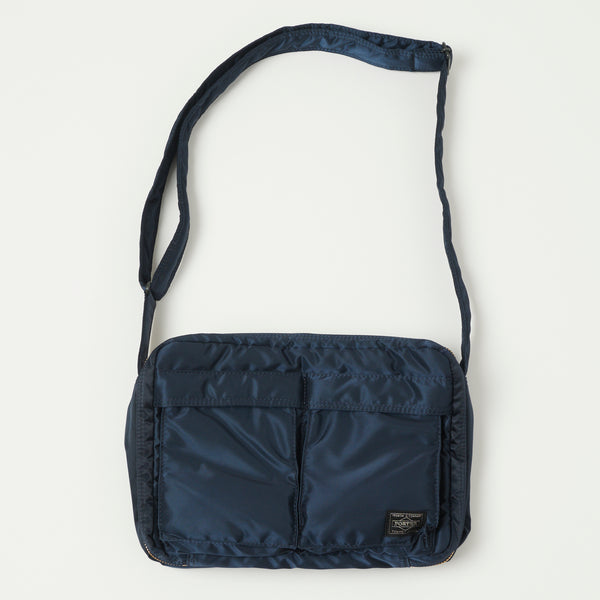 Porter-Yoshida & Co. Force Small Shoulder Bag Navy Blue at