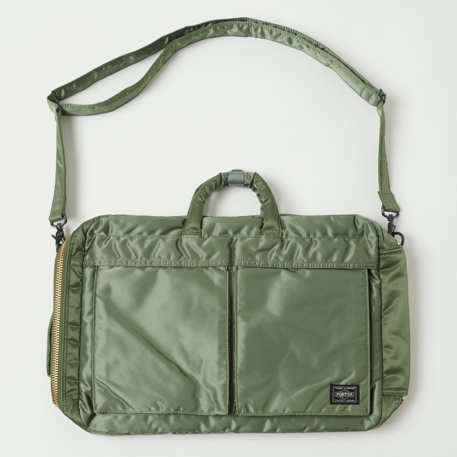 PORTER＿TANKER 2WAY BRIEFCASE＿タンカーグリーン Porter-Yoshida & Co. Tanker 2-Way Briefcase - Sage Green – SON OF