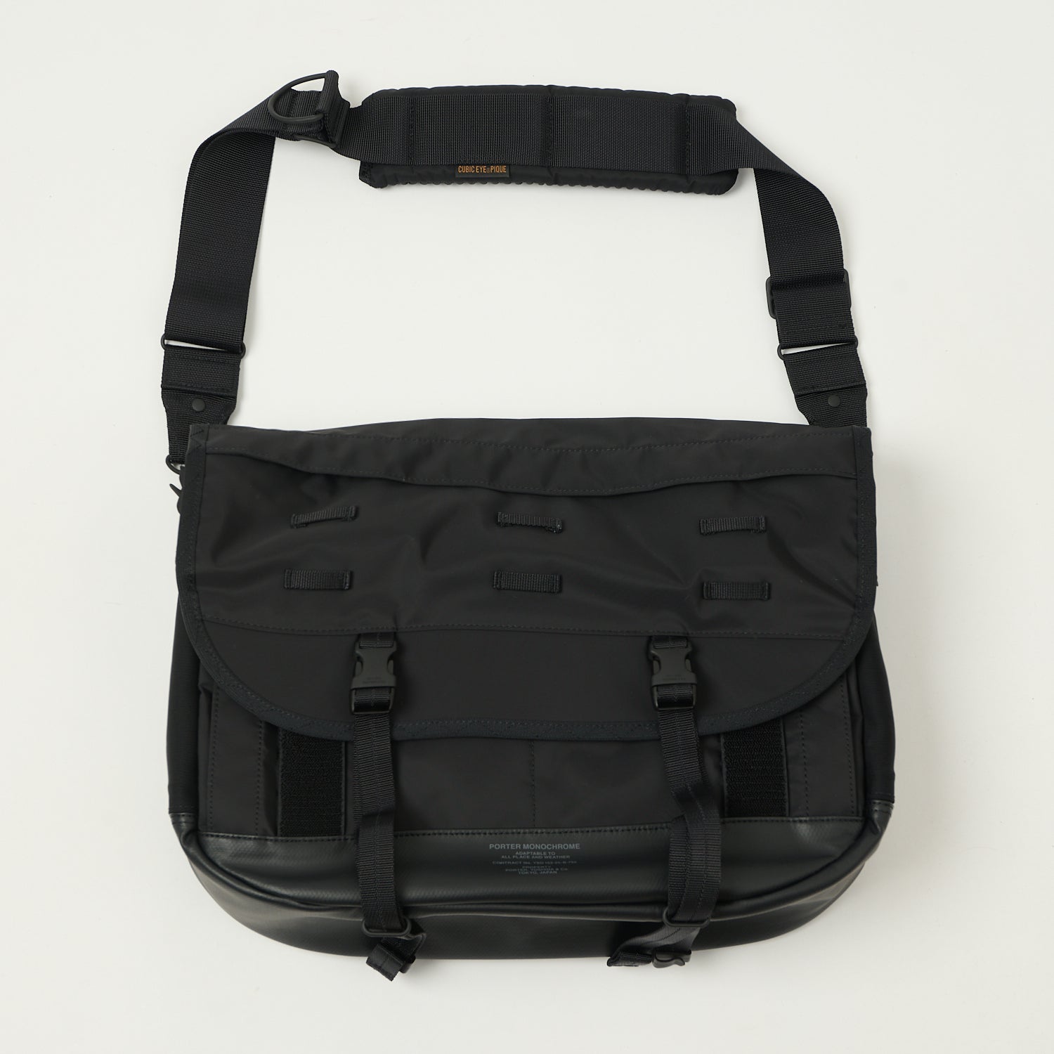 Porter-Yoshida & Co. Monochrome Messenger Bag - Black