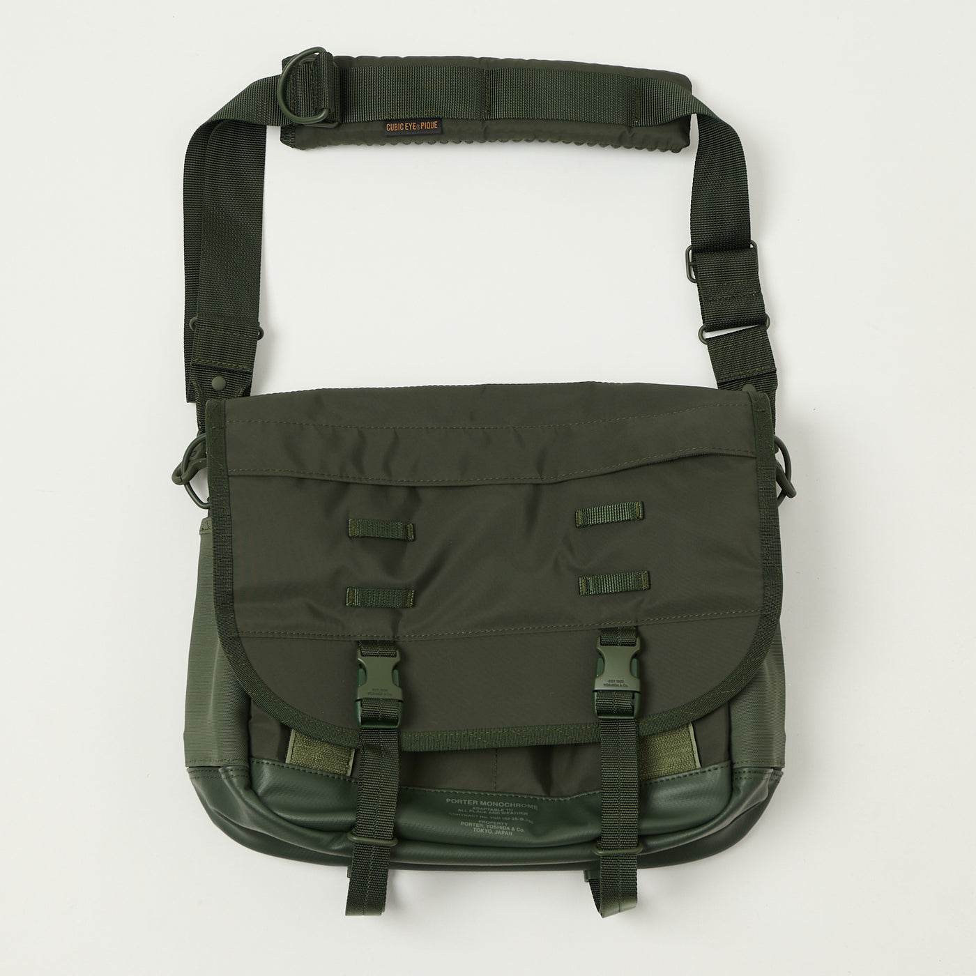Porter-Yoshida & Co. Monochrome Messenger Bag (Small) - Olive
