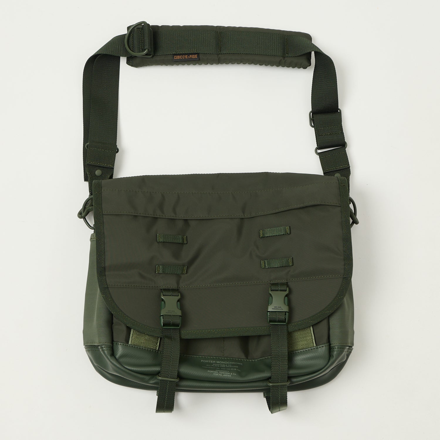 Porter-Yoshida & Co. Monochrome Messenger Bag (Small) - Olive
