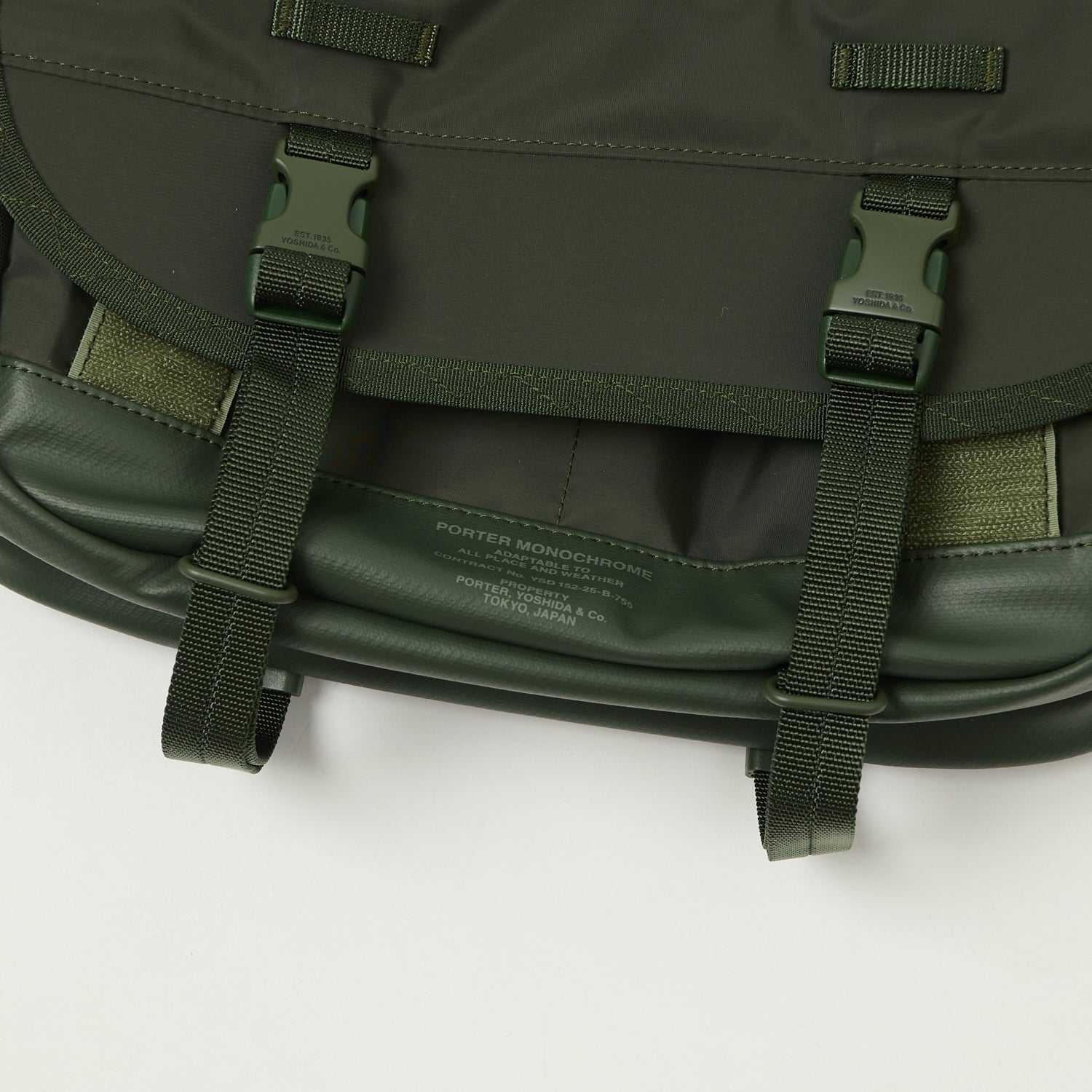 Porter-Yoshida & Co. Monochrome Messenger Bag (Small) - Olive