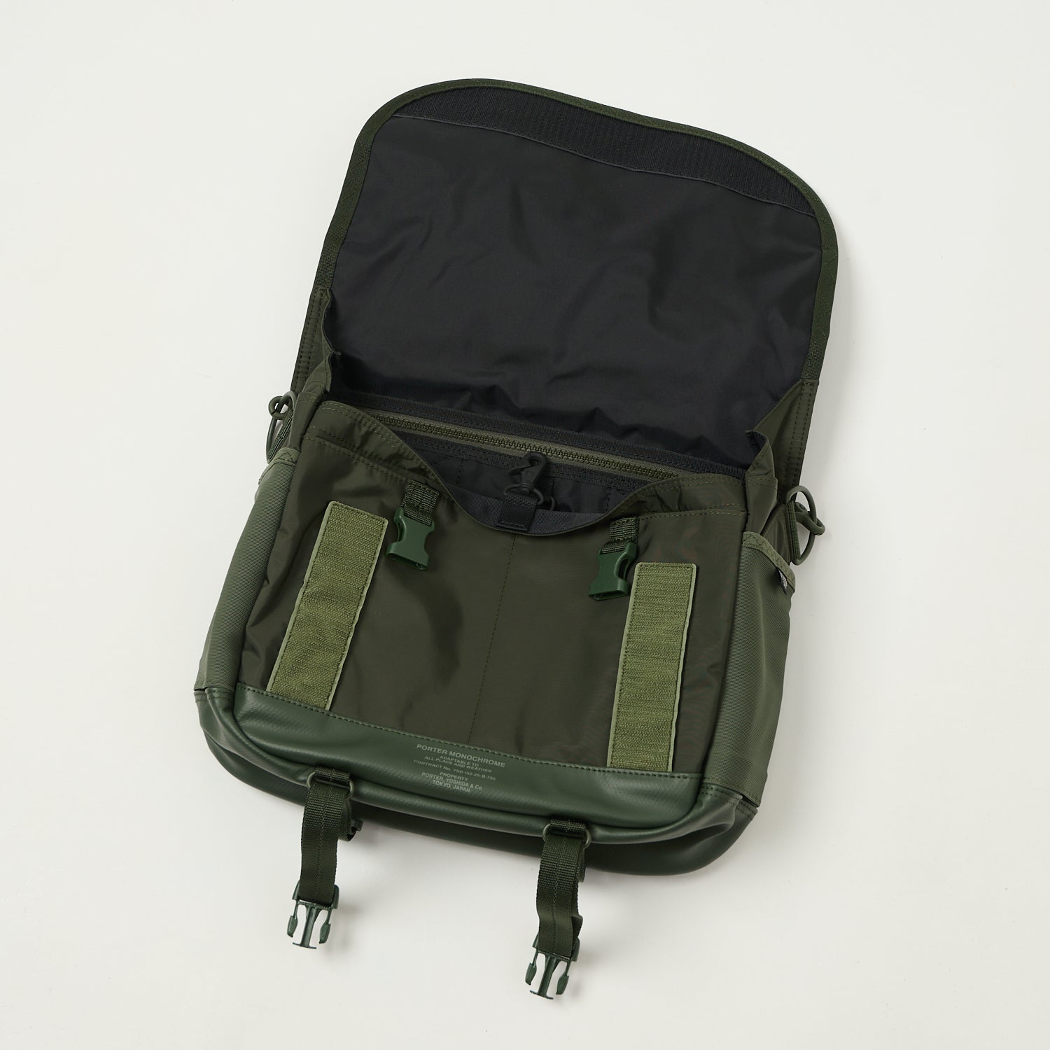 Porter-Yoshida & Co. Monochrome Messenger Bag (Small) - Olive