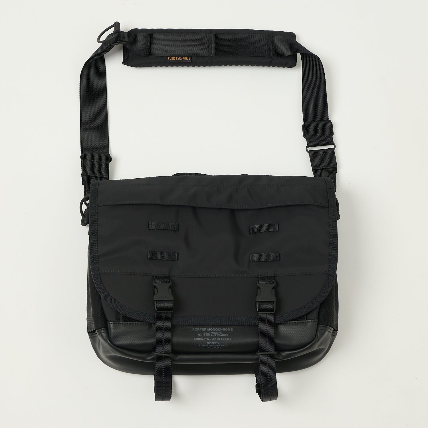 Porter-Yoshida & Co. Monochrome Messenger Bag (Small) - Black