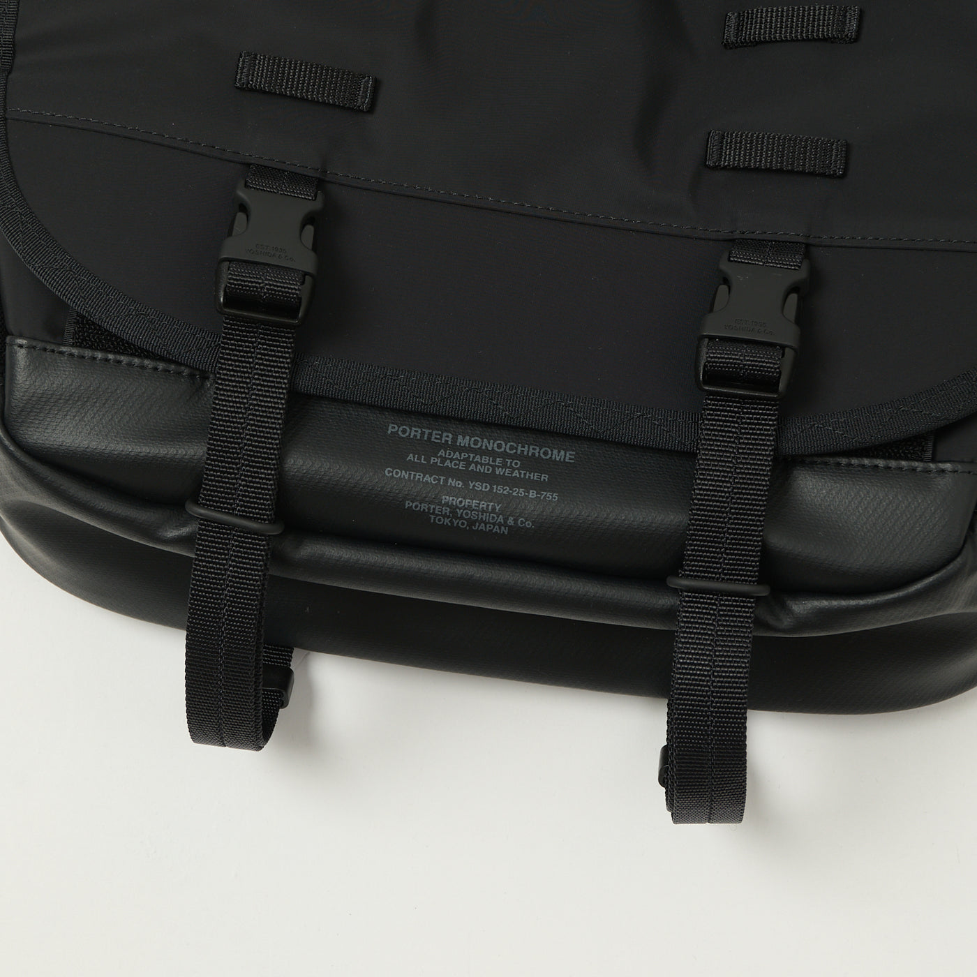 Porter-Yoshida & Co. Monochrome Messenger Bag (Small) - Black