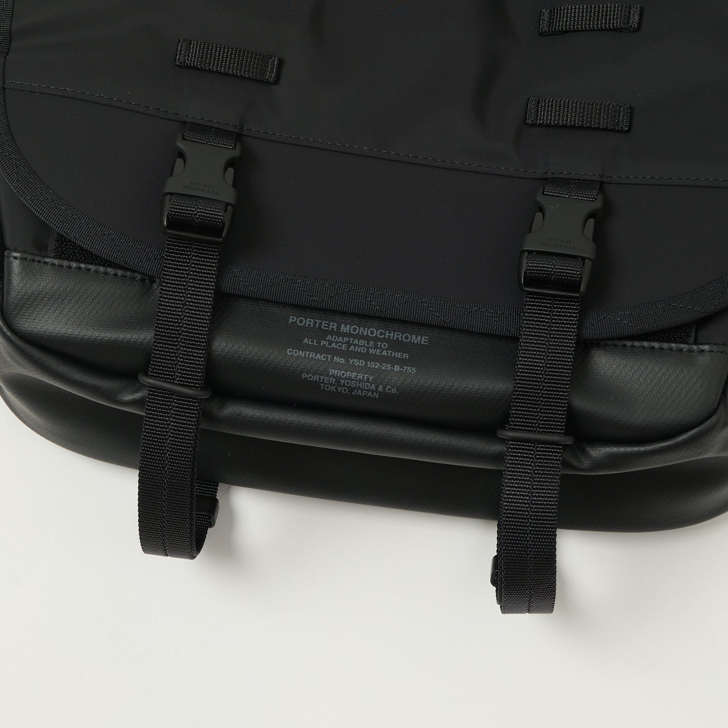 Porter-Yoshida & Co. Monochrome Messenger Bag (Small) - Black