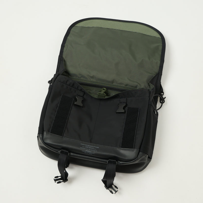 Porter-Yoshida & Co. Monochrome Messenger Bag (Small) - Black
