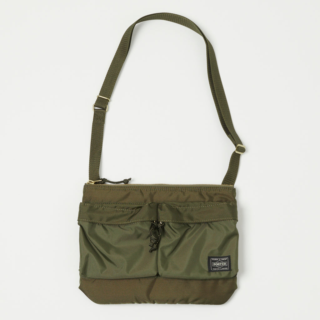 PORTER / FORCE SHOULDER POUCH ポーター FORCE Shoulder Pouch - Black | UP THERE