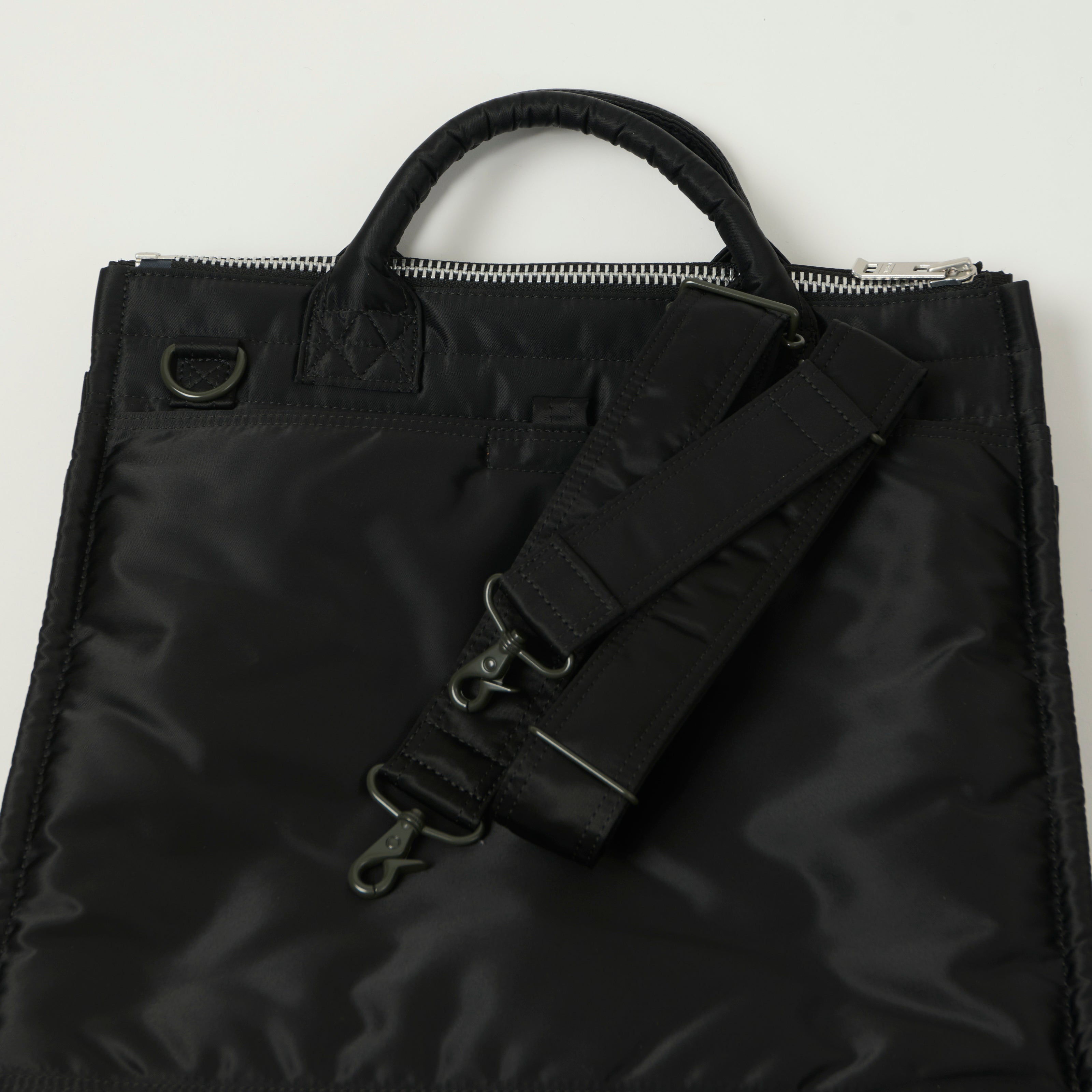 Porter-Yoshida & Co. Bio-Nylon Tanker Large Square Tote Bag - Black