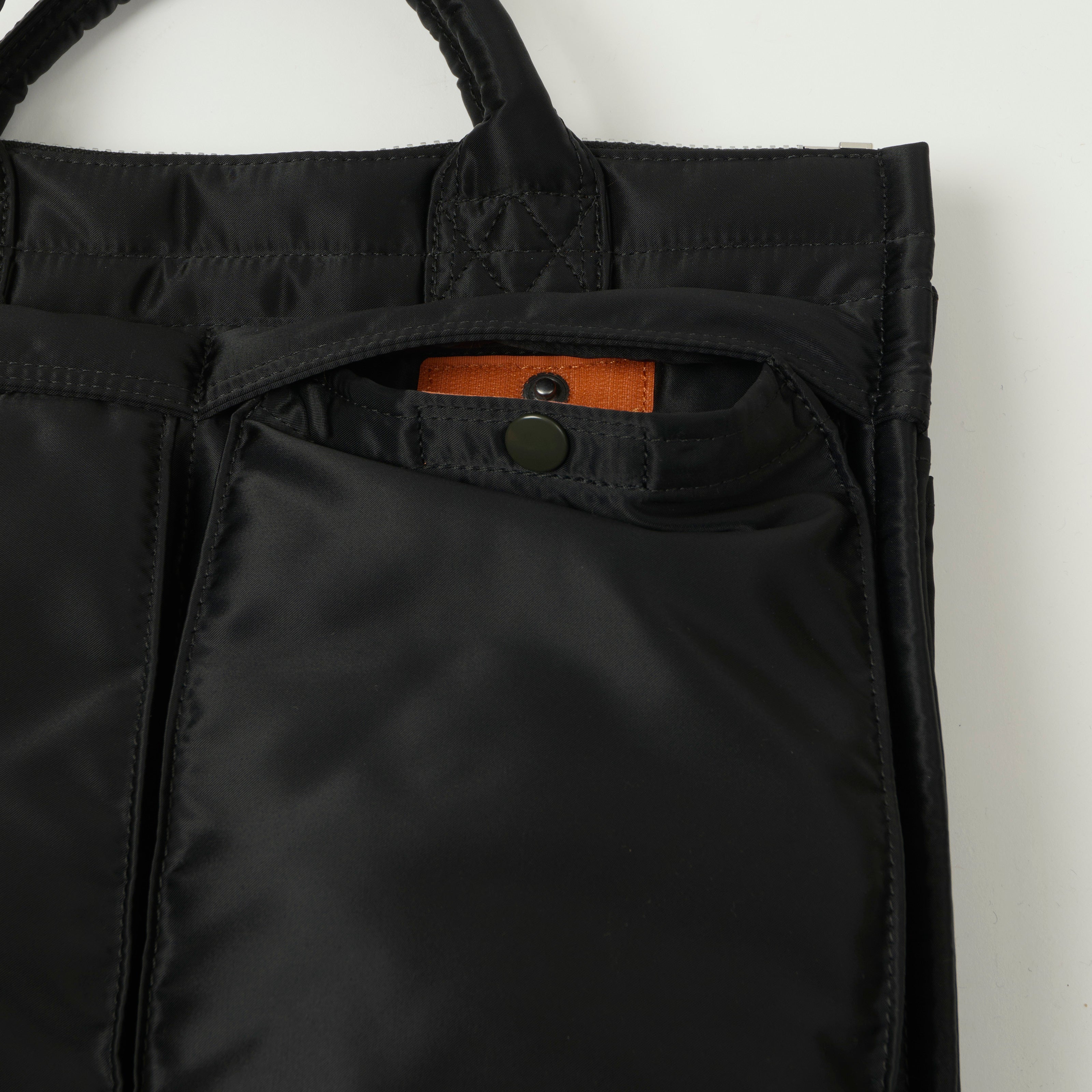 Porter-Yoshida & Co. Bio-Nylon Tanker Large Square Tote Bag - Black
