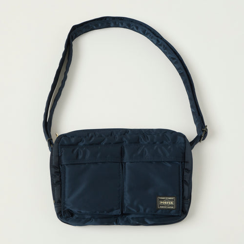 Porter-Yoshida & Co. Bio-Nylon Tanker Zipped Sling Bag  - Navy
