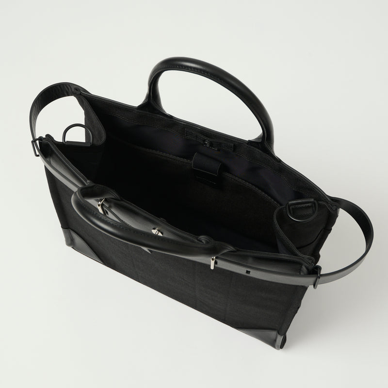 Porter-Yoshida & Co. Medium Fork 2-Way Tote Bag - Black