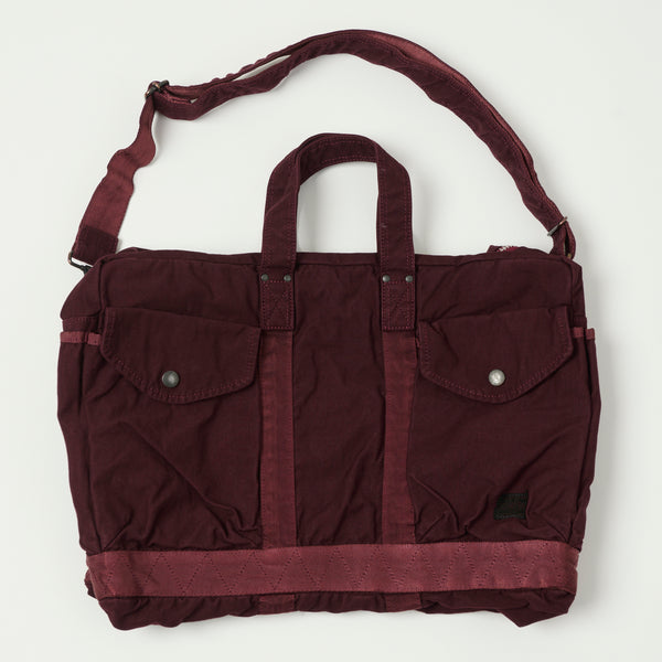 Porter-Yoshida & Co. Small Crag 2-Way Boston Bag - Burgundy