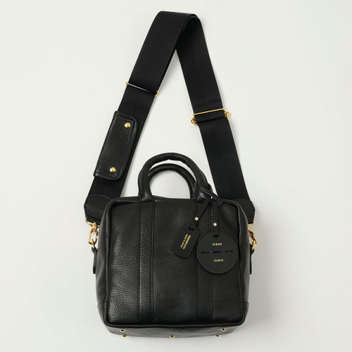 Porter-Yoshida & Co. Miniature 2 Way Leather Kit Bag - Black
