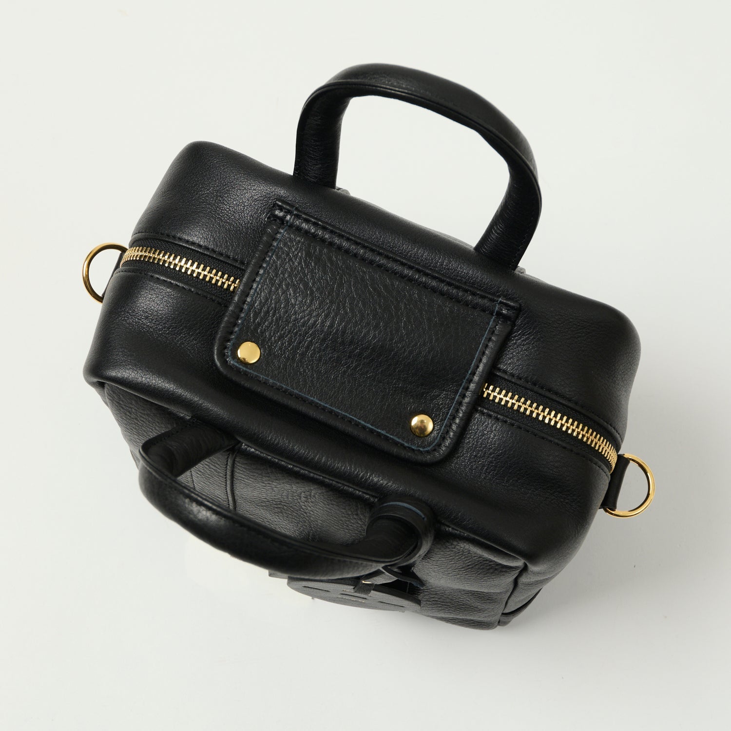 Porter-Yoshida & Co. Miniature 2 Way Leather Kit Bag - Black