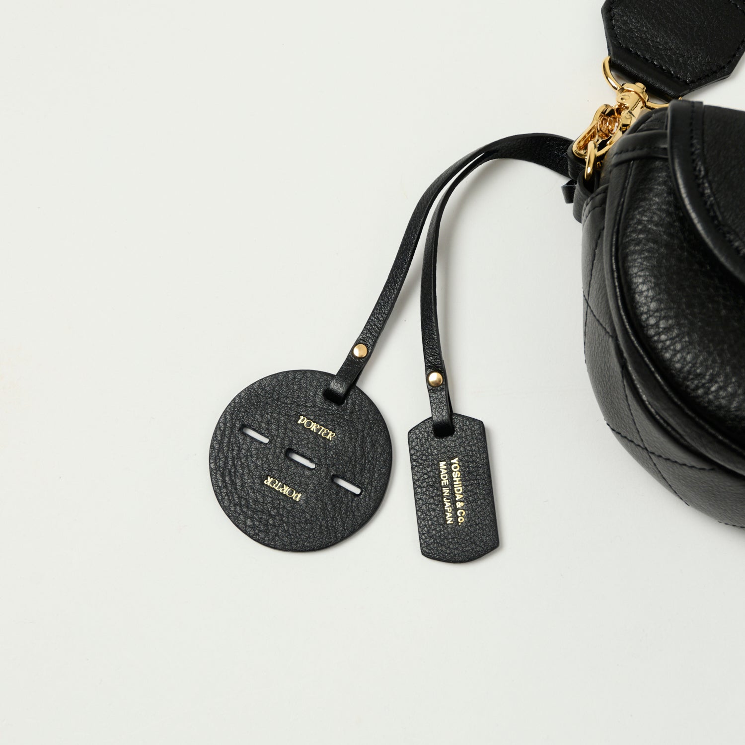 Porter-Yoshida & Co. Miniature Leather Shoulder Bag - Black